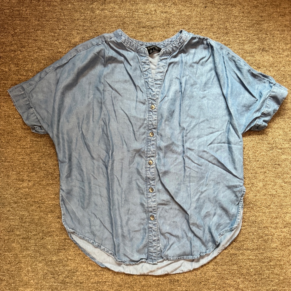 Rachel Zoe Denim Blue Short Sleeve Top